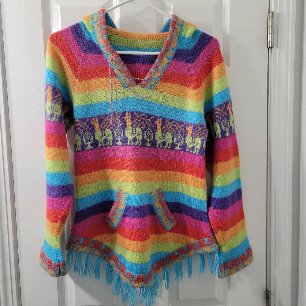 Alpaca wool hoodie sweater